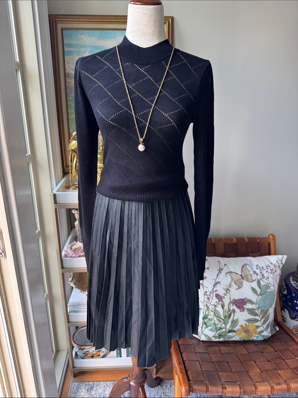 J. Crew Black Pleated stunning 🤩 Skirt